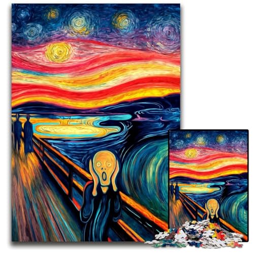 Puzzle für Erwachsene mit 1000 Teilen, schockierende Kunstwerke, Kartonpuzzle, Weihnachten, Halloween, Ostern, Neujahr, 26x38cm Puzzle für Erwachsene mit 1000 Teilen, schockierende Kunstwerke, Kartonpuzzle, Weihnachten, Halloween, Ostern, Neujahr, 26x38cm von JIANGENNF