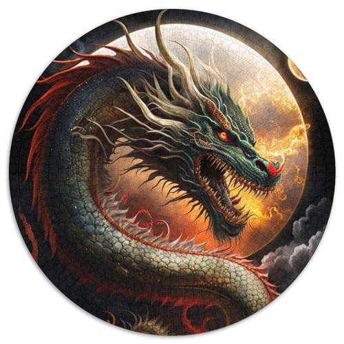 Puzzle für Erwachsene mit 1000 Teilen,chinesischer Drache,1000-teiliges rundes Puzzle für Erwachsene,lustige Aktivität für die ganze Familie,Herausforderung für das Gehirn von JIANGENNF