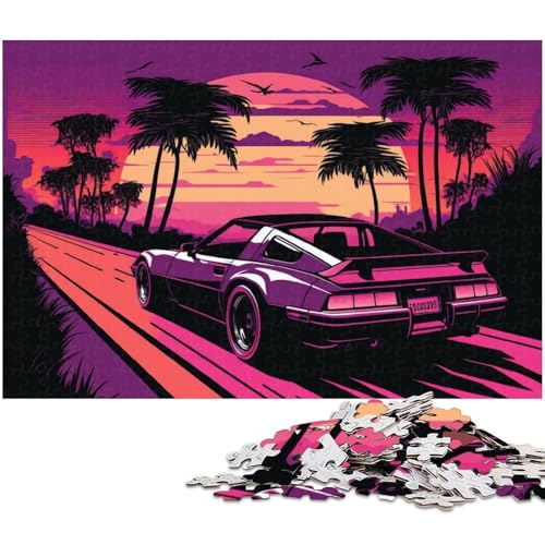 Puzzle für Erwachsene mit neonfarbener Sportwagenlandschaft,1000 Teile,anspruchsvolle Puzzles,Spaß für die ganze Familie,Herausforderung für das Gehirn, Teenager,26x38cm Puzzle für Erwachsene mit neonfarbener Sportwagenlandschaft,1000 Teile,anspruchsvolle Puzzles,Spaß für die ganze Familie,Herausforderung für das Gehirn, Teenager,26x38cm von JIANGENNF