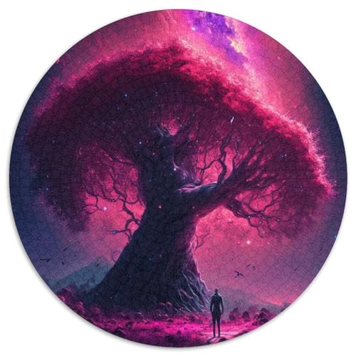 Puzzle mit 1000 Teilen, Aurora-Baum, Kartonpuzzle für Erwachsene, Denkspiel für Teenager, (Größe 67,5 x 67,5 cm) von JIANGENNF