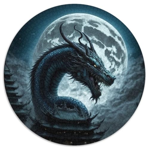 Puzzle mit 1000 Teilen, Drachen-Puzzle aus Pappe für Erwachsene, Denkspiel für Teenager, (Größe 67,5 x 67,5 cm) von JIANGENNF