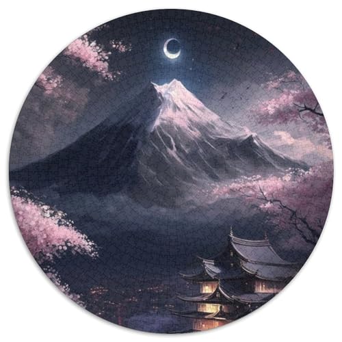 Puzzle mit 1000 Teilen, Mount Fuji, Kartonpuzzle für Erwachsene, Denkspiel für Teenager, (Größe 67,5 x 67,5 cm) von JIANGENNF