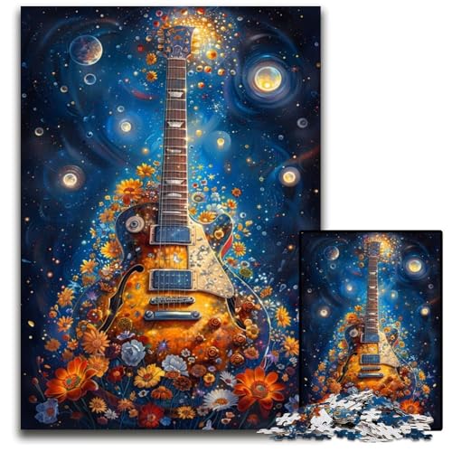 Puzzle mit 1000 Teilen, psychedelische Gitarren, Holzpuzzle, Geburtstage, Feiertage, am besten für Weihnachten, 50x75cm/19,68x29,52 Zoll Puzzle mit 1000 Teilen, psychedelische Gitarren, Holzpuzzle, Geburtstage, Feiertage, am besten für Weihnachten, 50x75cm/19,68x29,52 Zoll von JIANGENNF