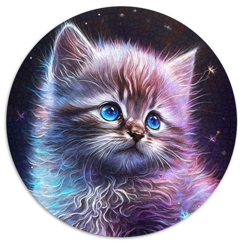 Puzzle mit 1000 Teilen, süßes Galaxiekätzchen, Kartonpuzzle für Erwachsene, Denkspiel für Teenager, (Größe 67,5 x 67,5 cm) von JIANGENNF