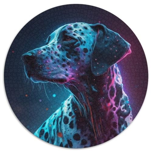 Puzzle mit 1000 Teilen für Erwachsene, Dalmatiner-Malerei, Kartonpuzzle für Erwachsene, für Teenager und Familien, perfekte DIY-Dekoration und knifflige Herausforderung (Größe 67,5 x 67,5 cm) von JIANGENNF