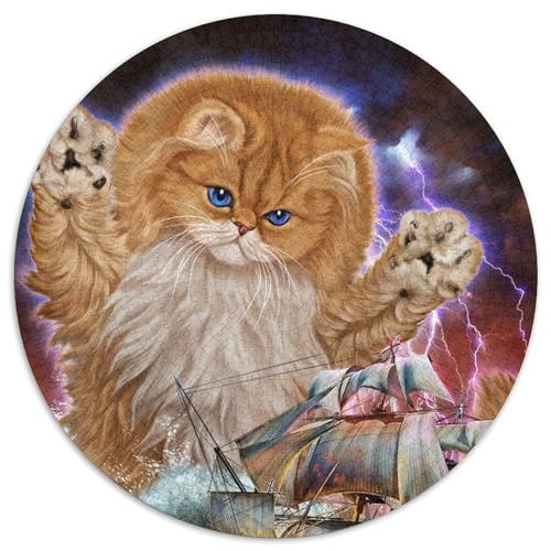 Puzzle mit 1000 Teilen für Erwachsene, Monster, Titan, Katze, Kraken, Kartonpuzzle, Geschenk für Männer und Frauen, für den Alltag und besondere Anlässe (Größe 67,5 x 67,5 cm) von JIANGENNF