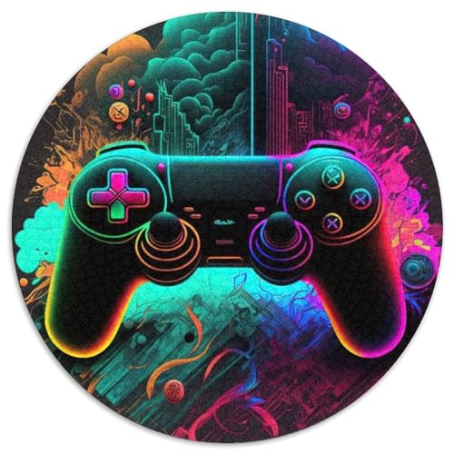 Puzzle mit 1000 Teilen für Erwachsene, Neon-Spiel, Papppuzzle für Erwachsene, Spaß für die ganze Familie, Gehirn-Herausforderung, Teenager (Größe 67,5 x 67,5 cm) von JIANGENNF