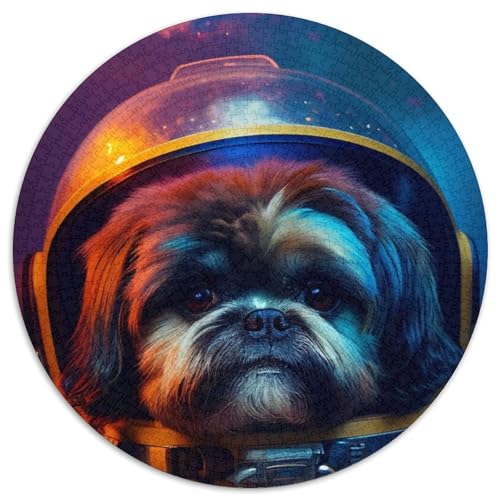 Puzzle mit 1000 Teilen für Erwachsene, Space Shitzu, Kartonpuzzle, Geschenk für Männer und Frauen, für den Alltag und besondere Anlässe (Größe 67,5 x 67,5 cm) von JIANGENNF