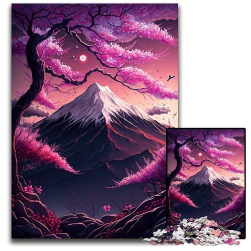 Puzzle mit 1000 Teilen für Erwachsene,Japanische Kirschblüten,anspruchsvolles Puzzle,anspruchsvolles Denkspiel für Teenager,unterhaltsames interaktives Spiel für die ganze Familie,50x75cm von JIANGENNF