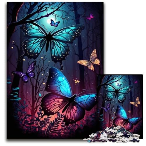 Puzzle mit 1000 Teilen für Erwachsene,bunte Schmetterlingspuzzles für Erwachsene,anspruchsvolles Denkspiel für Teenager,unterhaltsames interaktives Spiel für die ganze Familie,50x75cm/19,68x29,52 Zoll Puzzle mit 1000 Teilen für Erwachsene,bunte Schmetterlingspuzzles für Erwachsene,anspruchsvolles Denkspiel für Teenager,unterhaltsames interaktives Spiel für die ganze Familie,50x75cm/19,68x29,52 Zoll von JIANGENNF