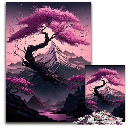 Puzzle mit 1000 Teilen für Erwachsene,japanische Kirschblüten-Puzzles für Erwachsene,anspruchsvolles Denkspiel für Teenager,unterhaltsames interaktives Spiel für die ganze Familie,50x75cm von JIANGENNF