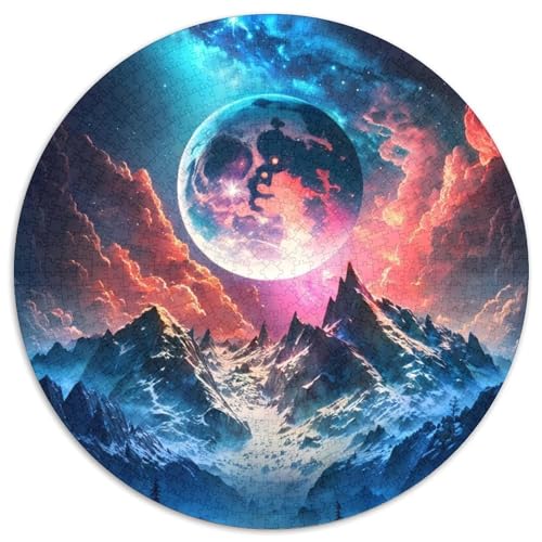 Puzzle mit 1000 Teilen für Erwachsene Berg des Kosmos, rundes 1000-teiliges Puzzle für Erwachsene, perfekt für Familienfeiern, Geburtstage, Feiertage (Größe 67,5 x 67,5 cm) von JIANGENNF