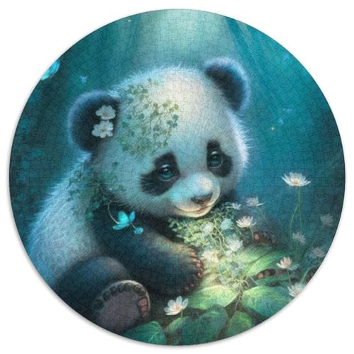 Puzzle mit 1000 Teilen für Erwachsene. Bezaubernder Kleiner Panda. Papppuzzle für Erwachsene. Spaß für die ganze Familie,Herausforderung für das Gehirn Teenager 67,5 x 67,5 cm. von JIANGENNF
