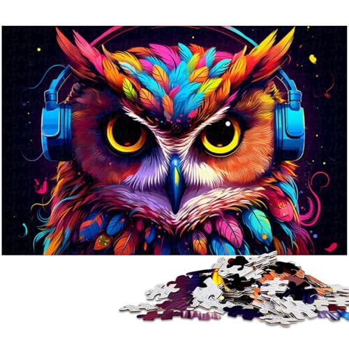 Puzzles für 1000 Teile, Bunte Eulen-Puzzles für Erwachsene, lustige Aktivität für die ganze Familie, Herausforderung für das Gehirn, Teenager, 50 x 75 cm / 19,68 x 29,52 Zoll Puzzles für 1000 Teile, Bunte Eulen-Puzzles für Erwachsene, lustige Aktivität für die ganze Familie, Herausforderung für das Gehirn, Teenager, 50 x 75 cm / 19,68 x 29,52 Zoll von JIANGENNF