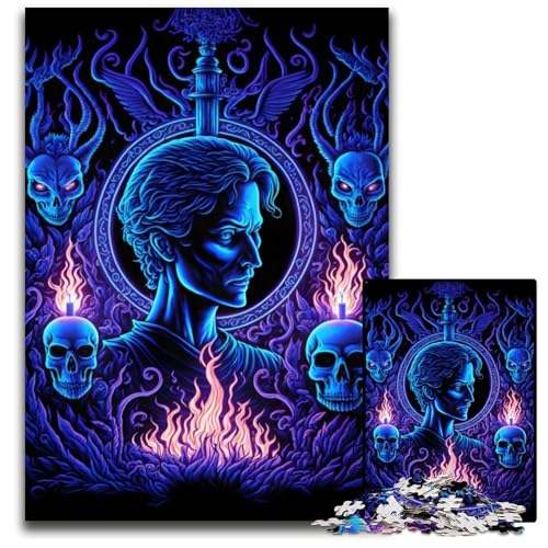 Puzzles für 1000 Teile, Geister-Puzzles für Erwachsene, anspruchsvolles Denkspiel – entspannendes Spielzeug für Teenager, 50x75cm/19,68x29,52 Zoll von JIANGENNF