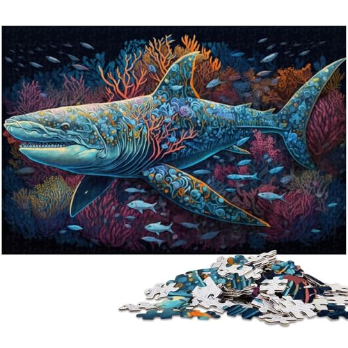 Puzzles für 1000 Teile, Hai- und Wal-Puzzles für Erwachsene, Spaß für die ganze Familie, Gehirn-Herausforderung, Teenager, 26 x 38 cm / 10,23 x 14,96 Zoll Puzzles für 1000 Teile, Hai- und Wal-Puzzles für Erwachsene, Spaß für die ganze Familie, Gehirn-Herausforderung, Teenager, 26 x 38 cm / 10,23 x 14,96 Zoll von JIANGENNF