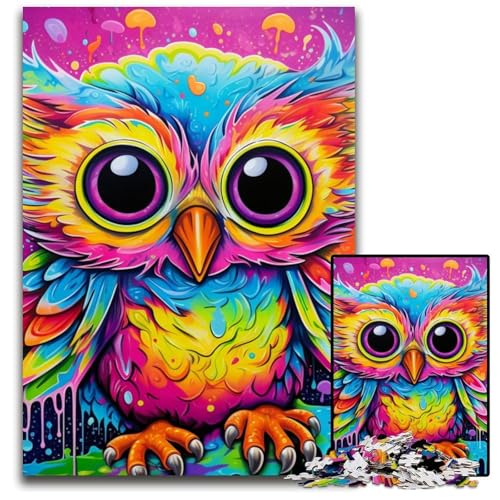 Puzzles für 1000 Teile, Tier-Eulen-Puzzles für Erwachsene, anspruchsvolles Denkspiel – entspannendes Spielzeug für Teenager, 50x75cm/19,68x29,52 Zoll Puzzles für 1000 Teile, Tier-Eulen-Puzzles für Erwachsene, anspruchsvolles Denkspiel – entspannendes Spielzeug für Teenager, 50x75cm/19,68x29,52 Zoll von JIANGENNF