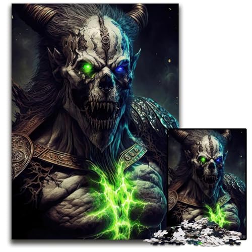 Puzzles für 1000 Teile Necro Zombies Puzzles für Erwachsene Herausforderndes Denkspiel - Entspannendes Spielzeug für Teenager 26x38cm/10,23x14,96 Zoll von JIANGENNF