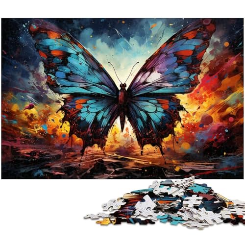 Schmetterlings-Puzzle für Erwachsene, 1000 Teile, Puzzle für Erwachsene, perfekte Dekoration für Zuhause oder das Büro, 50 x 75 cm / 19,68 x 29,52 Zoll von JIANGENNF