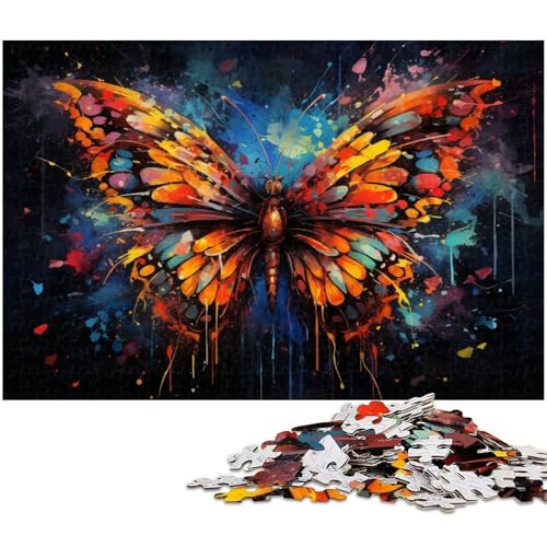 Schmetterlingspuzzles für 1000 Teile, Holzpuzzles, anspruchsvolles DIY-Denkspiel, perfektes Familienspiel oder dekoratives Geschenk, 50 x 75 cm / 19,68 x 29,52 Zoll Schmetterlingspuzzles für 1000 Teile, Holzpuzzles, anspruchsvolles DIY-Denkspiel, perfektes Familienspiel oder dekoratives Geschenk, 50 x 75 cm / 19,68 x 29,52 Zoll von JIANGENNF