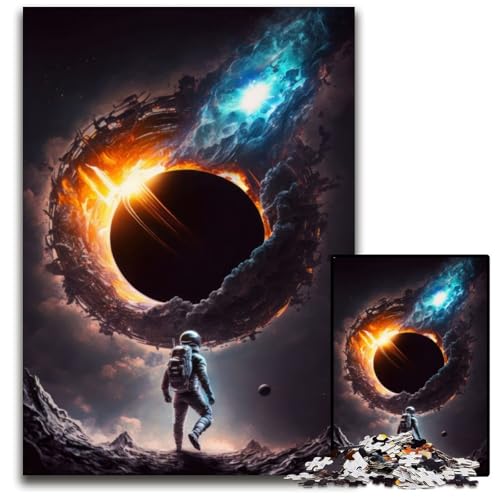 Schwarzes Loch, 1000-teiliges Puzzle für Erwachsene, anspruchsvolles Denkspiel – entspannendes Spielzeug für Teenager, 50x75cm/19,68x29,52 Zoll von JIANGENNF