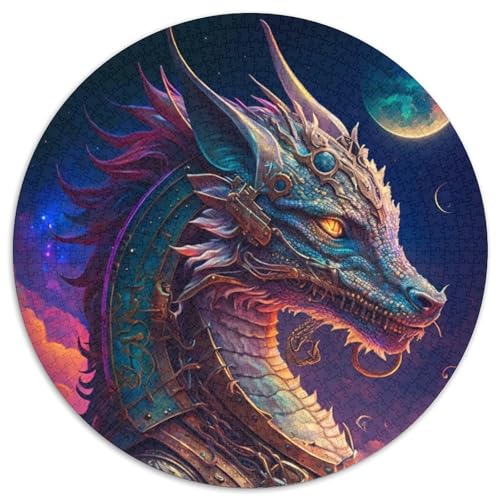 Space Dragon Puzzle, 1000 Teile, Kartonpuzzle für Erwachsene, Geburtstagsgeschenkidee, anspruchsvolles Denkspiel (Größe 67,5 x 67,5 cm) von JIANGENNF
