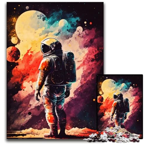 Splatter-Astronauten-Puzzle 1000 Teile für Erwachsene. Puzzles für Erwachsene Eltern, Partner, Freunde – ab 14 Jahren, 26x38cm/10,23x14,96 Zoll Splatter-Astronauten-Puzzle 1000 Teile für Erwachsene. Puzzles für Erwachsene Eltern, Partner, Freunde – ab 14 Jahren, 26x38cm/10,23x14,96 Zoll von JIANGENNF