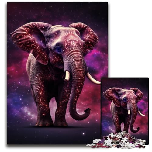 Star Animal Elefant Puzzle für Erwachsene, 1000 Teile, Holzpuzzle, interaktives Familienspiel, Denksportaufgabe, Lernspielzeug, 50x75cm/19,68x29,52 Zoll Star Animal Elefant Puzzle für Erwachsene, 1000 Teile, Holzpuzzle, interaktives Familienspiel, Denksportaufgabe, Lernspielzeug, 50x75cm/19,68x29,52 Zoll von JIANGENNF
