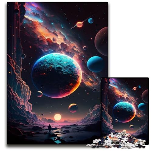 Strange Universe 1000-teiliges Puzzle für Erwachsene, anspruchsvolles Denkspiel – entspannendes Spielzeug für Teenager, 50x75cm/19,68x29,52 Zoll von JIANGENNF