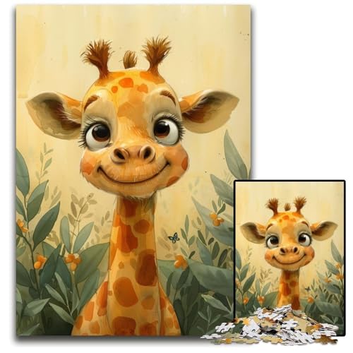 Süßes Giraffenbaby, 1000-teiliges Puzzle, anspruchsvolle Puzzles, interaktives Familienspiel, Denksportaufgabe, Lernspielzeug, 50x75cm/19,68x29,52 Zoll Süßes Giraffenbaby, 1000-teiliges Puzzle, anspruchsvolle Puzzles, interaktives Familienspiel, Denksportaufgabe, Lernspielzeug, 50x75cm/19,68x29,52 Zoll von JIANGENNF