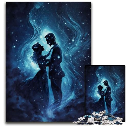 Tanz im Weltraum Puzzle für Erwachsene, 1000 Teile, Denkspiel für Jugendliche und Familieninteraktion, 26x38cm/10,23x14,96 Zoll von JIANGENNF