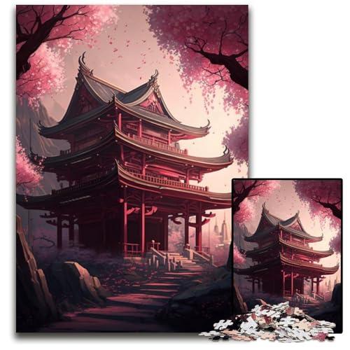 Tempel-Puzzle im japanischen Stil für Erwachsene, 1000-teiliges Puzzle für Erwachsene, für Teenager und Familienspaß – DIY-Denkspiel als Geschenk, 26x38cm/10,23x14,96 Zoll Tempel-Puzzle im japanischen Stil für Erwachsene, 1000-teiliges Puzzle für Erwachsene, für Teenager und Familienspaß – DIY-Denkspiel als Geschenk, 26x38cm/10,23x14,96 Zoll von JIANGENNF