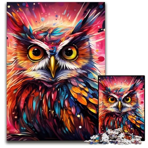 Tier-Eule, 1000-teiliges Puzzle für Erwachsene, Holzpuzzle, Spaß für den Familienspielabend, dekoratives Kunstwerk zum Selbermachen, 50x75cm/19,68x29,52 Zoll Tier-Eule, 1000-teiliges Puzzle für Erwachsene, Holzpuzzle, Spaß für den Familienspielabend, dekoratives Kunstwerk zum Selbermachen, 50x75cm/19,68x29,52 Zoll von JIANGENNF