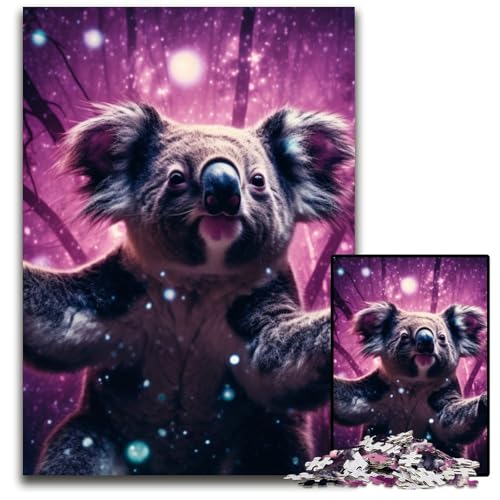 Tier-Koala-Puzzle 1000 Teile für Erwachsene, Papppuzzle für Erwachsene, Familienaktivität, Denksportaufgabe, Heimdekoration, 26x38cm/10,23x14,96 Zoll Tier-Koala-Puzzle 1000 Teile für Erwachsene, Papppuzzle für Erwachsene, Familienaktivität, Denksportaufgabe, Heimdekoration, 26x38cm/10,23x14,96 Zoll von JIANGENNF