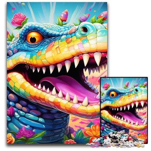 Tier-Nilkrokodile-Puzzle für Erwachsene, 1000 Teile, Holzpuzzle, interaktives Familienspiel, Denksportaufgabe, Lernspielzeug, 50x75cm/19,68x29,52 Zoll Tier-Nilkrokodile-Puzzle für Erwachsene, 1000 Teile, Holzpuzzle, interaktives Familienspiel, Denksportaufgabe, Lernspielzeug, 50x75cm/19,68x29,52 Zoll von JIANGENNF