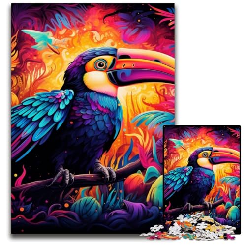 Tier-Tukane, 1000-teiliges Puzzle, anspruchsvolle Puzzles, interaktives Familienspiel, Denksportaufgabe, Lernspielzeug, 50x75cm/19,68x29,52 Zoll Tier-Tukane, 1000-teiliges Puzzle, anspruchsvolle Puzzles, interaktives Familienspiel, Denksportaufgabe, Lernspielzeug, 50x75cm/19,68x29,52 Zoll von JIANGENNF