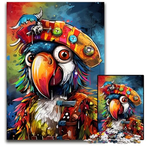 Tiere, Vögel, Papageien, 1000-teiliges Puzzle für Erwachsene, anspruchsvolles DIY-Dekorationsspiel, interaktives Familienspielzeug, 50x75cm/19,68x29,52 Zoll von JIANGENNF