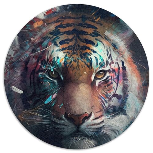 Tiger-Puzzle, 1000 Teile, Karton-Puzzle für Erwachsene, Geburtstagsgeschenkidee, anspruchsvolles Denkspiel (Größe 67,5 x 67,5 cm) von JIANGENNF