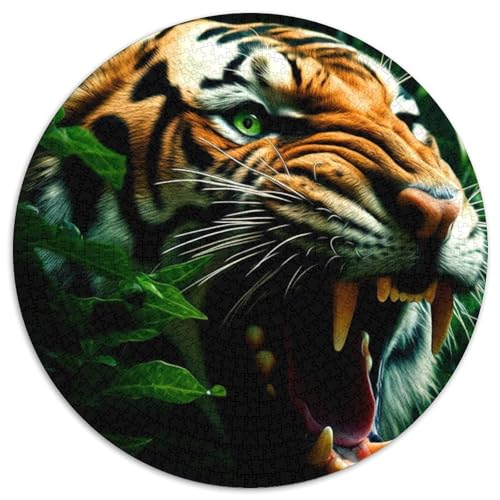 Tiger-Puzzle, 1000 Teile, Karton-Puzzle für Erwachsene, Geburtstagsgeschenkidee, anspruchsvolles Denkspiel (Größe 67,5 x 67,5 cm) von JIANGENNF