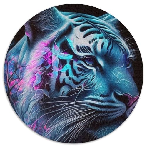 Tiger-Puzzle, 1000 Teile, Karton-Puzzle für Erwachsene, Geburtstagsgeschenkidee, anspruchsvolles Denkspiel (Größe 67,5 x 67,5 cm) von JIANGENNF