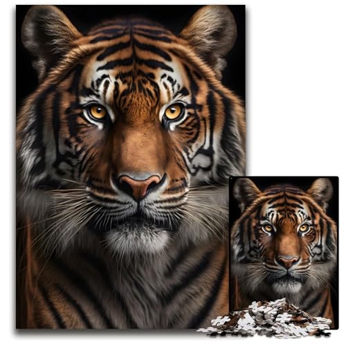 Tiger schaut Mir in die Augen Puzzle 1000 Teile Papppuzzle Weihnachten, Halloween, Ostern, Neujahr 26x38cm/10,23x14,96 Zoll Tiger schaut Mir in die Augen Puzzle 1000 Teile Papppuzzle Weihnachten, Halloween, Ostern, Neujahr 26x38cm/10,23x14,96 Zoll von JIANGENNF