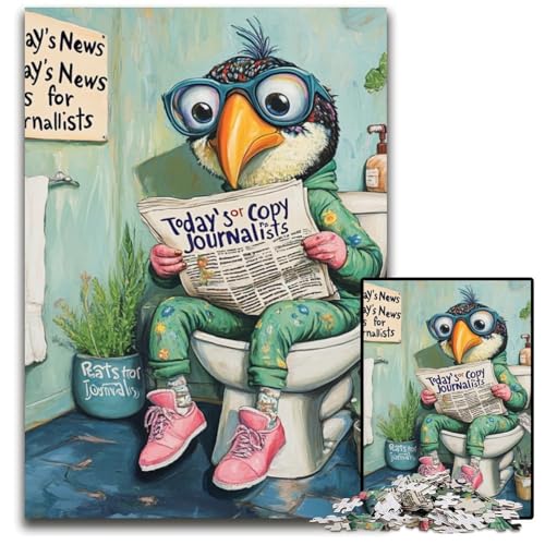 Toucan Go Toilet Puzzle, 1000 Teile, Holzpuzzle, Weihnachten, Halloween, Ostern, Neujahr, 50x75cm/19,68x29,52 Zoll Toucan Go Toilet Puzzle, 1000 Teile, Holzpuzzle, Weihnachten, Halloween, Ostern, Neujahr, 50x75cm/19,68x29,52 Zoll von JIANGENNF