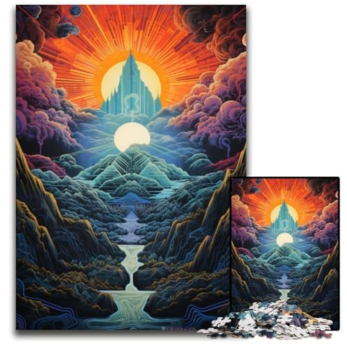 Traumhaft schöne Berge, 1000-teiliges Puzzle, Holzpuzzle, anspruchsvolles Denkspiel, Familienaktivität, Heimdekoration, 50x75cm/19,68x29,52 Zoll Traumhaft schöne Berge, 1000-teiliges Puzzle, Holzpuzzle, anspruchsvolles Denkspiel, Familienaktivität, Heimdekoration, 50x75cm/19,68x29,52 Zoll von JIANGENNF