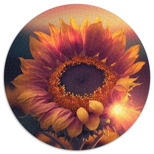 Universum-Sonnenblumen-Puzzle, 1000 Teile, Karton-Puzzle für Erwachsene, Geburtstagsgeschenkidee, anspruchsvolles Denkspiel (Größe 67,5 x 67,5 cm) von JIANGENNF
