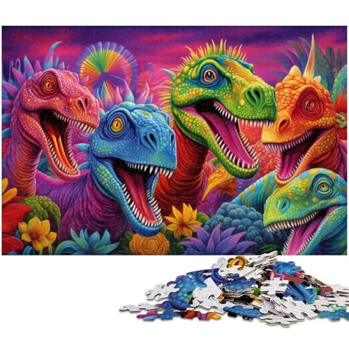 Uralte Dinosaurier-Puzzles, 1000 Teile, Holzpuzzle für Erwachsene, Entspannung und Herausforderung, farbenfrohe Kunst zur Heimdekoration, Freunde, 50 x 75 cm / 19,68 x 29,52 Zoll Uralte Dinosaurier-Puzzles, 1000 Teile, Holzpuzzle für Erwachsene, Entspannung und Herausforderung, farbenfrohe Kunst zur Heimdekoration, Freunde, 50 x 75 cm / 19,68 x 29,52 Zoll von JIANGENNF