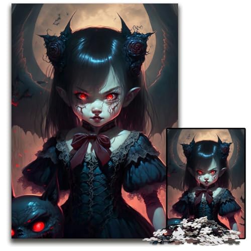 Vampir-Puzzle für Erwachsene, 1000 Teile, anspruchsvolles Denkspiel für Teenager, unterhaltsames interaktives Spiel für die ganze Familie, 50x75cm/19,68x29,52 Zoll von JIANGENNF