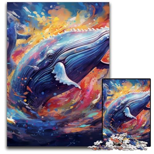Wal-Puzzle für Erwachsene, 1000 Teile, Papppuzzle, interaktives Familienspiel, Denksportaufgabe, Lernspielzeug, 26x38cm/10,23x14,96 Zoll Wal-Puzzle für Erwachsene, 1000 Teile, Papppuzzle, interaktives Familienspiel, Denksportaufgabe, Lernspielzeug, 26x38cm/10,23x14,96 Zoll von JIANGENNF