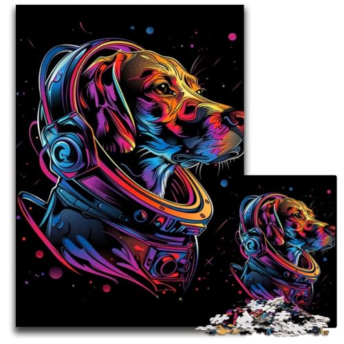 Weltraum-Astronauten-Hund-Puzzle 1000 Teile für Erwachsene. Holzpuzzle für Erwachsene. Perfekt für Familienfeiern, Geburtstage, Feiertage. 50x75cm/19,68x29,52 Zoll Weltraum-Astronauten-Hund-Puzzle 1000 Teile für Erwachsene. Holzpuzzle für Erwachsene. Perfekt für Familienfeiern, Geburtstage, Feiertage. 50x75cm/19,68x29,52 Zoll von JIANGENNF
