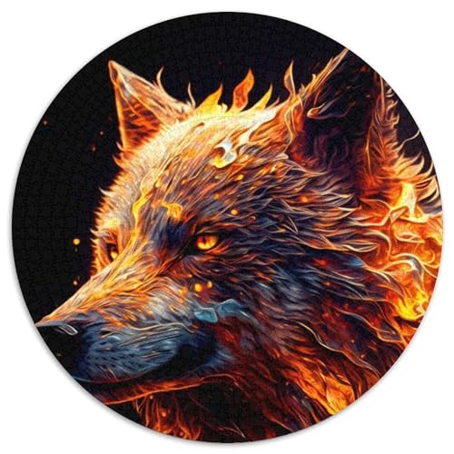 Wolf-Puzzle, 1000 Teile, Karton-Puzzle für Erwachsene, Geburtstagsgeschenkidee, anspruchsvolles Denkspiel (Größe 67,5 x 67,5 cm) von JIANGENNF