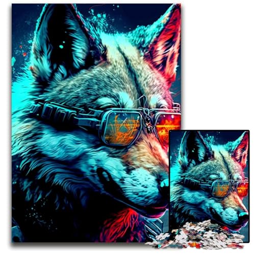 Wolf-Puzzle 1000 Teile für Erwachsene. Puzzles für Erwachsene Eltern, Partner, Freunde – ab 14 Jahren, 26x38cm/10,23x14,96 Zoll Wolf-Puzzle 1000 Teile für Erwachsene. Puzzles für Erwachsene Eltern, Partner, Freunde – ab 14 Jahren, 26x38cm/10,23x14,96 Zoll von JIANGENNF